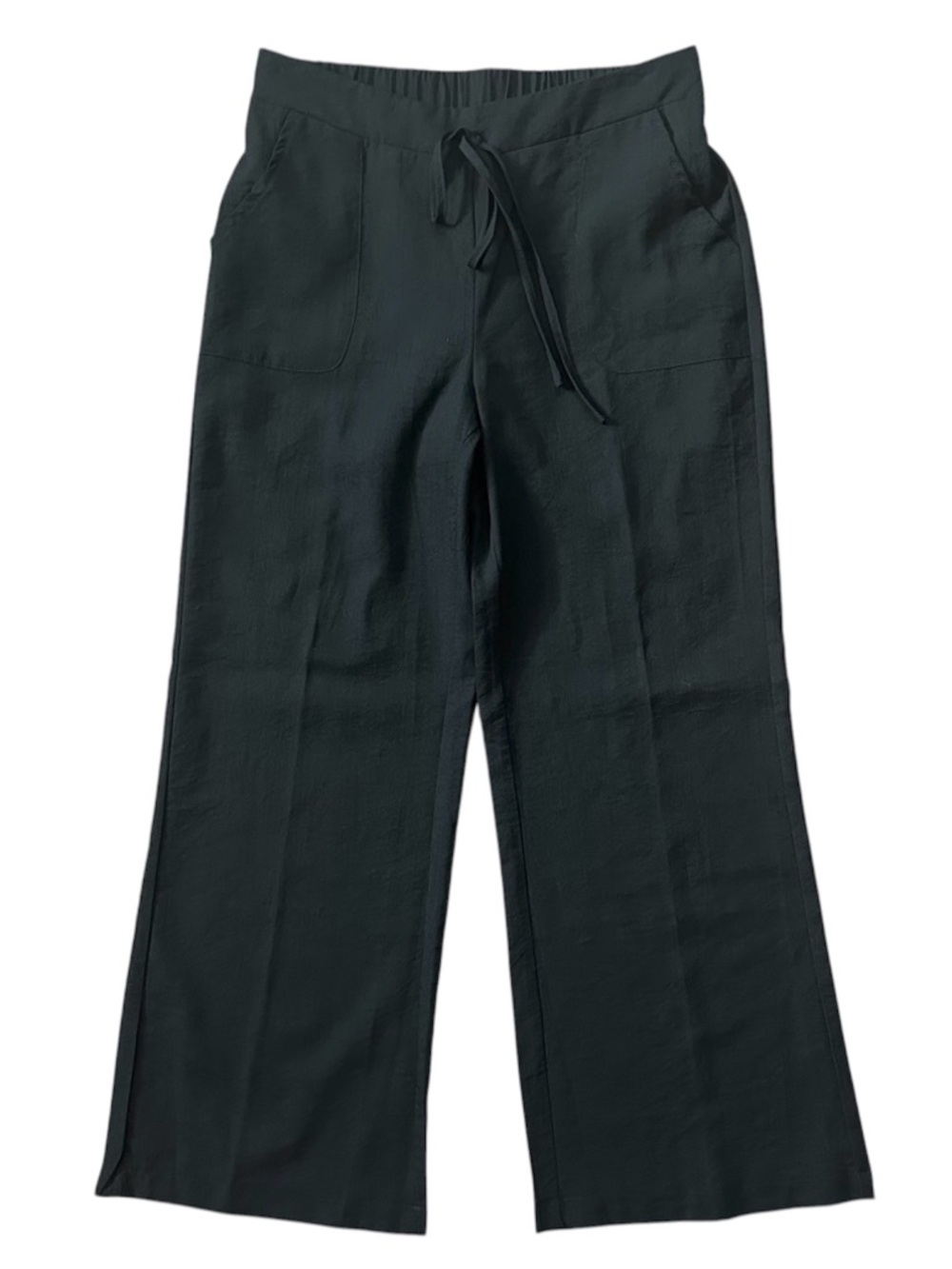 Shein Wide Leg Casual Lightweight Lined Elastic Waist Pants Black Size Small